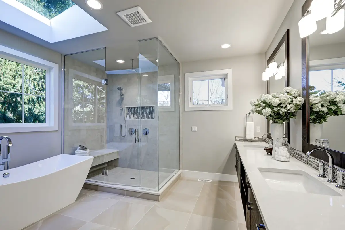 Complete bathroom and shower installation